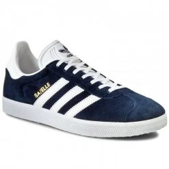 Chaussures Basses Chaussures Adidas - Gazelle BB5478 Conavy/White/Goldmt Bleu Marine -Chaussures Femme Soldes 0000198736965 adidas bb5478 conavy white goldmt anp 07