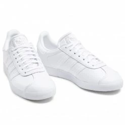 Chaussures Basses Chaussures Adidas - Gazelle BB5498 Ftwwht/Ftwwht/Goldmt Blanc -Chaussures Femme Soldes 0000199267376 04 wj