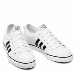 Chaussures De Sport Chaussures Adidas - Nizza CQ2333 Ftwwht/Cblack/Ftwwht Blanc -Chaussures Femme Soldes 0000200061832 mt 03