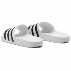 Mules Et Sandales Mules / Sandales De Bain Adidas - Adilette Aqua F35539 Ftwwht/Cblack/Ftwwht Blanc -Chaussures Femme Soldes 0000200857237 04 kb