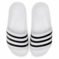 Mules Et Sandales Mules / Sandales De Bain Adidas - Adilette Aqua F35539 Ftwwht/Cblack/Ftwwht Blanc -Chaussures Femme Soldes 0000200857237 05 kb