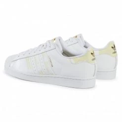 Chaussures Basses Chaussures Adidas - Superstar FX9088 Ftwwht/Cblack/Goldmt Blanc -Chaussures Femme Soldes 0000206874597 02 rz