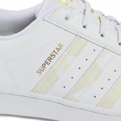 Chaussures Basses Chaussures Adidas - Superstar FX9088 Ftwwht/Cblack/Goldmt Blanc -Chaussures Femme Soldes 0000206874597 06 rz