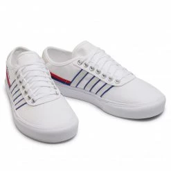 Chaussures Basses Chaussures Adidas - Delpala FV0639 Ftwwht/Scarle/Royblu Blanc -Chaussures Femme Soldes 0000207772939 03 rz