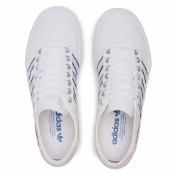 Chaussures Basses Chaussures Adidas - Delpala FV0639 Ftwwht/Scarle/Royblu Blanc -Chaussures Femme Soldes 0000207772939 06 rz