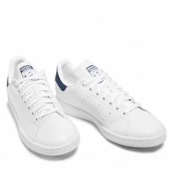 Chaussures De Sport Chaussures Adidas - Stan Smith FX5501 Ftwwht/Ftwwht/Conavy Blanc -Chaussures Femme Soldes 0000207773479 04 ks 1 1