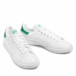 Chaussures De Sport Chaussures Adidas - Stan Smith FX5502 Ftwwht/Ftwwht/Green Blanc -Chaussures Femme Soldes 0000207773493 05 ki 1