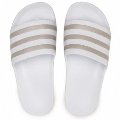 Mules Et Sandales Mules / Sandales De Bain Adidas - Adilette Aqua EF1730 Ftwwht/Plamet/Ftwwht Blanc -Chaussures Femme Soldes 0000207779891 06 ki
