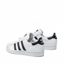 Chaussures De Sport Chaussures Adidas - Superstar Vegan FW2295 Ftwwht/Cblack/Green Blanc -Chaussures Femme Soldes 0000208106184 02 nc