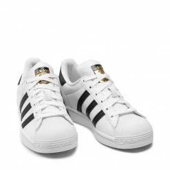 Chaussures De Sport Chaussures Adidas - Superstar Vegan FW2295 Ftwwht/Cblack/Green Blanc -Chaussures Femme Soldes 0000208106184 08 nc