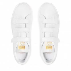 Chaussures De Sport Chaussures Adidas - Stan Smith Cf FX5508 Ftwwht/Ftwwht/Goldmt Blanc -Chaussures Femme Soldes 0000208106283 06 pl 1 1