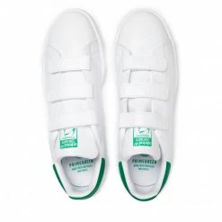 Chaussures De Sport Chaussures Adidas - Stan Smith Cf FX5509 Ftwwht/Ftwwht/Green Blanc -Chaussures Femme Soldes 0000208106290 03 ks 1