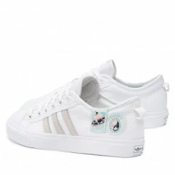 Chaussures De Sport Chaussures Adidas - Nizza GZ8657 Ftwwht/Cbrown/Halmin Blanc -Chaussures Femme Soldes 0000208106337 02 nc 1