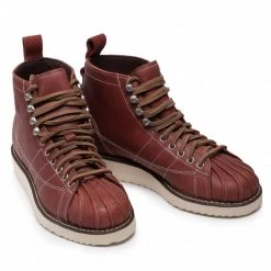 Chaussures De Sport Chaussures Adidas - Superstar Boot FZ2642 Wilsep/Owhite/Brown Bordeaux -Chaussures Femme Soldes 0000208120258 03 mk