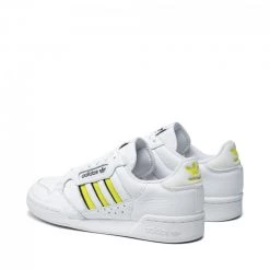 Chaussures De Sport Chaussures Adidas - Continental 80 Stripes GW0182 Ftwwht/Aciyel/Cblack Blanc -Chaussures Femme Soldes 0000208120265 02 plj