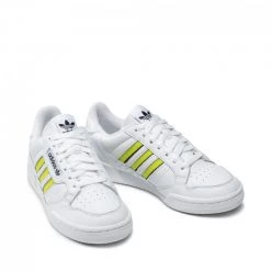 Chaussures De Sport Chaussures Adidas - Continental 80 Stripes GW0182 Ftwwht/Aciyel/Cblack Blanc -Chaussures Femme Soldes 0000208120265 03 plj