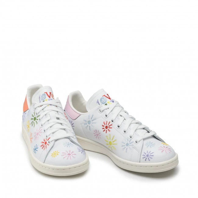 Chaussures De Sport Chaussures Adidas - Stan Smith Pride GW2417 Ftwwht/Trupnk/Owhite Blanc 5 Chaussures De Sport Chaussures Adidas - Stan Smith Pride GW2417 Ftwwht/Trupnk/Owhite Blanc – Image 5