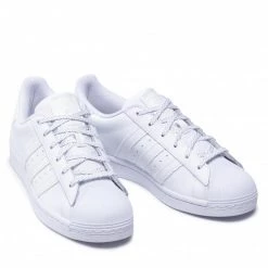 Chaussures De Sport Chaussures Adidas - Superstar H00201 Ftwwht/Ftwwht/Ftwwht Blanc -Chaussures Femme Soldes 0000208441902 03 ks