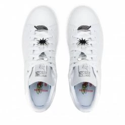 Chaussures De Sport Chaussures Adidas - Stan Smith GZ5988 Ftwwht/Silvmt/Scarle Blanc -Chaussures Femme Soldes 0000208442411 04 ki