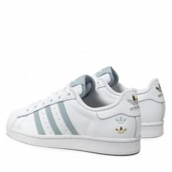 Chaussures De Sport Chaussures Adidas - Superstar GY0977 Ftwwht/Maggre/Goldf Blanc -Chaussures Femme Soldes 0000209021004 02 pa
