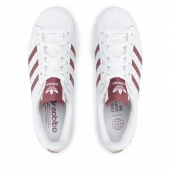Chaussures De Sport Chaussures Adidas - Superstar GY0976 Ftwwht/Quicri/Goldf Blanc -Chaussures Femme Soldes 0000209021318 06 pl