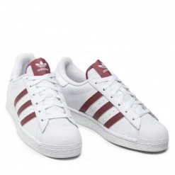 Chaussures De Sport Chaussures Adidas - Superstar GY0976 Ftwwht/Quicri/Goldf Blanc -Chaussures Femme Soldes 0000209021318 pl 2