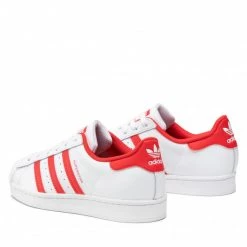 Chaussures De Sport Chaussures Adidas - Superstar GZ3741 Ftwwht/Vivred/Ftwwht Blanc -Chaussures Femme Soldes 0000209092998 02 ph