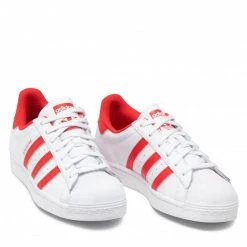 Chaussures De Sport Chaussures Adidas - Superstar GZ3741 Ftwwht/Vivred/Ftwwht Blanc -Chaussures Femme Soldes 0000209092998 08 ph