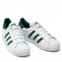 Chaussures De Sport Chaussures Adidas - Superstar GZ3742 Ftwwht/Cgreen/Ftwwht Blanc -Chaussures Femme Soldes 0000209252071 03 kt