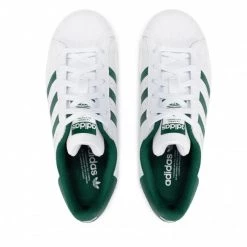 Chaussures De Sport Chaussures Adidas - Superstar GZ3742 Ftwwht/Cgreen/Ftwwht Blanc -Chaussures Femme Soldes 0000209252071 04 kt