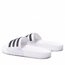 Mules Et Sandales Mules / Sandales De Bain Adidas - Adilette Boost FY8155 Cloud White/Core Black/Cloud White Blanc -Chaussures Femme Soldes 0000209820744 02 ks