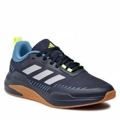 Chaussures De Sport Chaussures Adidas - Trainer V GX0732 Navy Blue/Silver/Fluorescent Yellow Bleu Marine