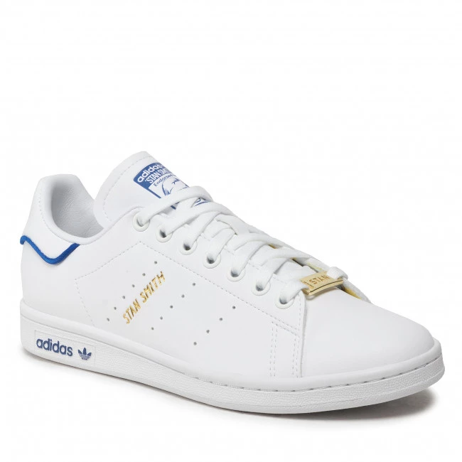 Chaussures De Sport Chaussures Adidas - Stan Smith GW0489 Ftwwht/Royblu/Yellow Blanc 1 Chaussures De Sport Chaussures Adidas - Stan Smith GW0489 Ftwwht/Royblu/Yellow Blanc