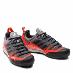 Chaussures De Sport Chaussures Adidas - Terrex Swift Solo 2 GZ0332 Grey Five/Core Black/Solar Red Gris -Chaussures Femme Soldes 05 0000209516838 rz