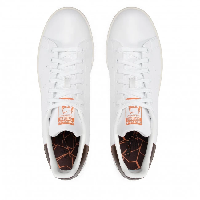 Chaussures De Sport Chaussures Adidas - Stan Smith FZ6085 Ftwwht/Brown/Cwhite Blanc 5 Chaussures De Sport Chaussures Adidas - Stan Smith FZ6085 Ftwwht/Brown/Cwhite Blanc – Image 5
