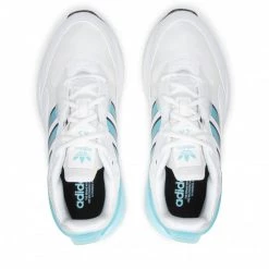 Chaussures De Sport Chaussures Adidas - Zx 1K Boost 2.0 GW6796 White/Blue Blanc -Chaussures Femme Soldes 05 0000300124796 ks