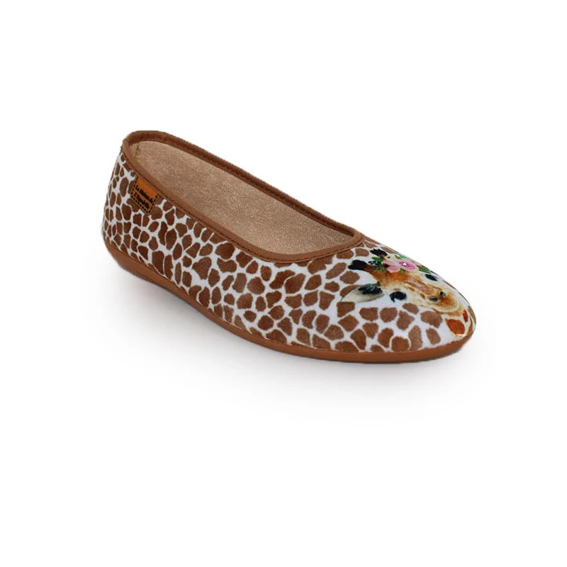 LA MAISON DE L'ESPADRILLE Chaussons Ballerines Pour Femme Girafe (2013) 2 LA MAISON DE L'ESPADRILLE Chaussons Ballerines Pour Femme Girafe (2013) – Image 2