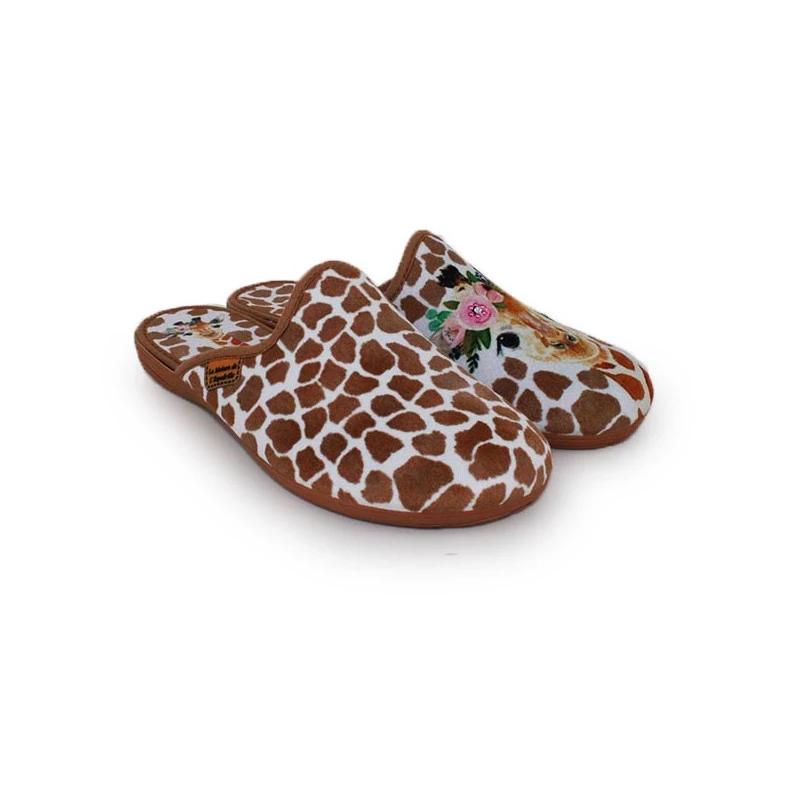 LA MAISON DE L'ESPADRILLE Chaussons Mules Pour Femme Girafe (2015) 1 LA MAISON DE L'ESPADRILLE Chaussons Mules Pour Femme Girafe (2015)