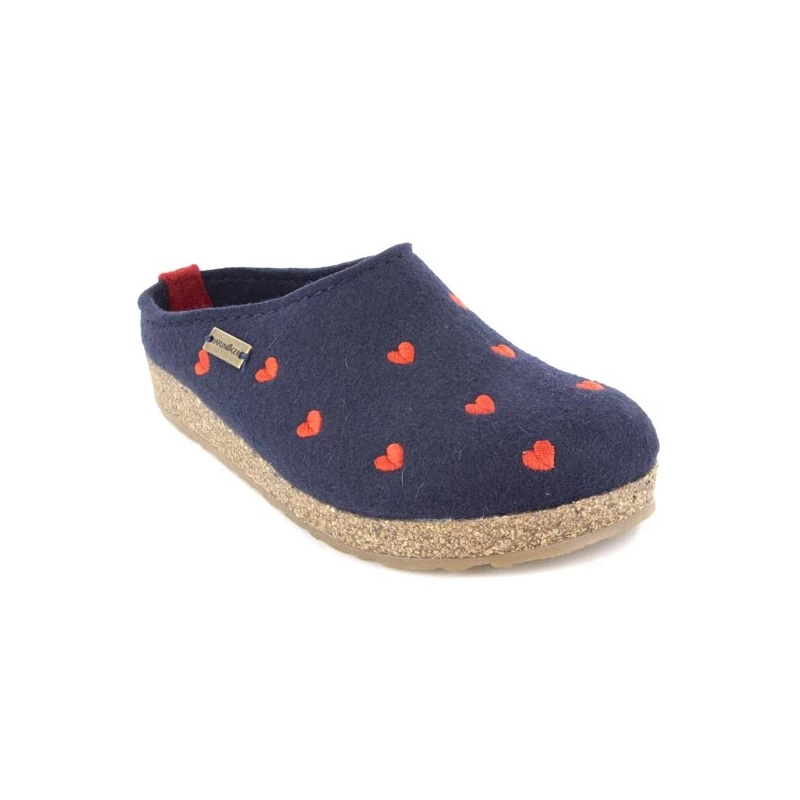 HAFLINGER Chaussons Mules Pour Femme Grizzly Cuoricini 2 HAFLINGER Chaussons Mules Pour Femme Grizzly Cuoricini – Image 2