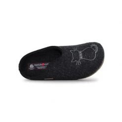 HAFLINGER Chaussons Mules Pour Femme Grizzly Lucia -Chaussures Femme Soldes grizzly katze 4