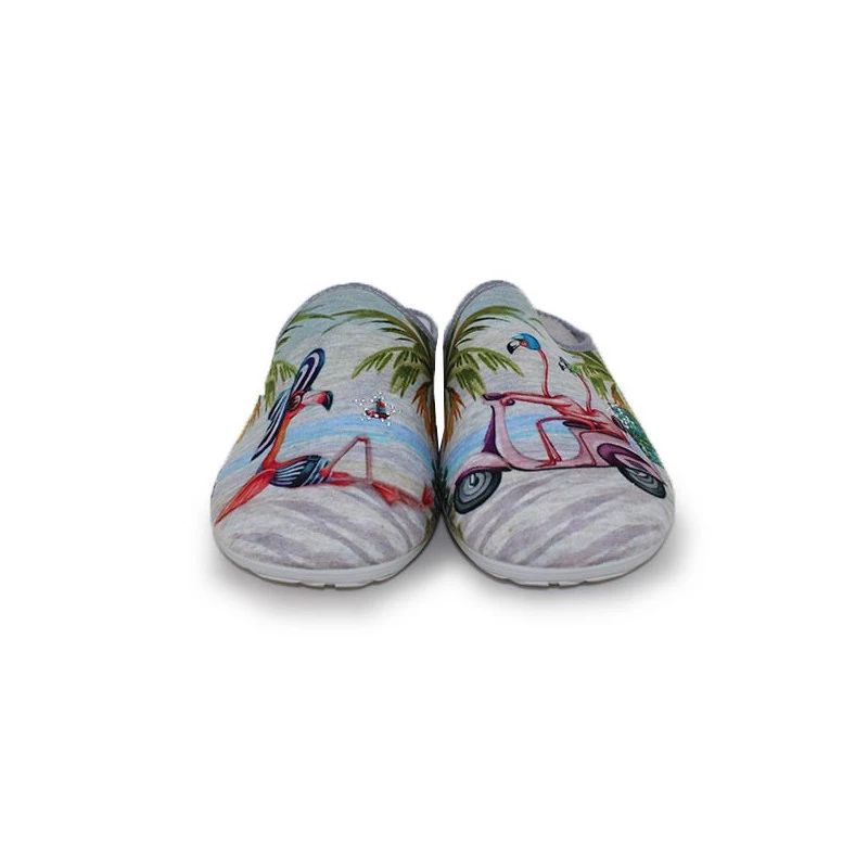 LA MAISON DE L'ESPADRILLE Chaussons Mules Pour Femme Les Flamants Roses (2038) 3 LA MAISON DE L'ESPADRILLE Chaussons Mules Pour Femme Les Flamants Roses (2038) – Image 3