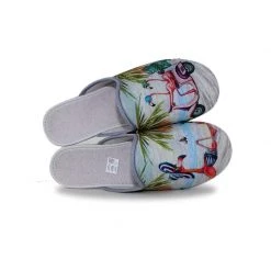 LA MAISON DE L'ESPADRILLE Chaussons Mules Pour Femme Les Flamants Roses (2041) -Chaussures Femme Soldes les flamants roses 2041 4