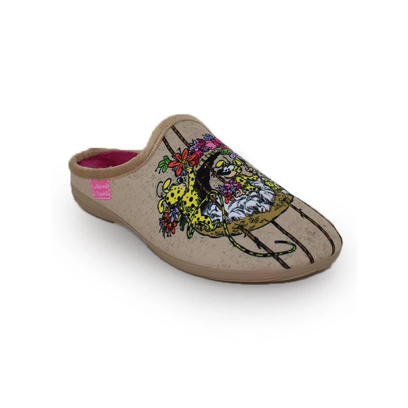 LA MAISON DE L'ESPADRILLE Chaussons Mules Pour Femme Marsupilami M206 2 LA MAISON DE L'ESPADRILLE Chaussons Mules Pour Femme Marsupilami M206 – Image 2