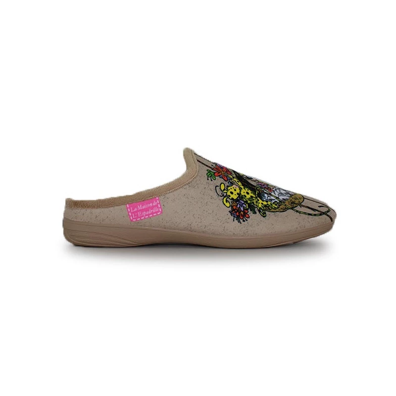 LA MAISON DE L'ESPADRILLE Chaussons Mules Pour Femme Marsupilami M206 1 LA MAISON DE L'ESPADRILLE Chaussons Mules Pour Femme Marsupilami M206
